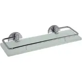 BRILLANTBAD BOMEGA Glasablage Messing Chrom poliert Milchglas 300x55x130 mm für Bad & Küche >> zum Bohren