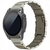 Accezz Mattes Titanstahlarmband - Garmin 22 mm Anschluss - Titanium