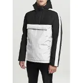 Urban Classics funktionale Herren Jacke Reißverschluss Taschen 110 g/m² Schwarz/Weiß