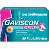 Gaviscon Dual 250mg/106,5mg/187,5mg Kautabletten 80 St