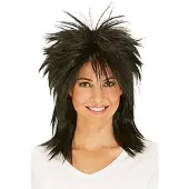 Buttinette Perücke "Rocker", schwarz