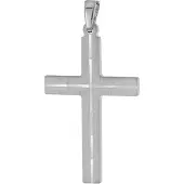 Trendor 21313 Herren Kreuz-Anhänger 925 Silber Rhodiniert 28 mm