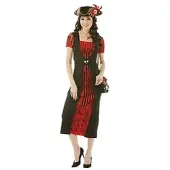 Buttinette Piratenkleid, schwarz/rot