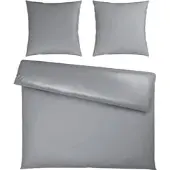 Premium Living Bettwäsche Xenia Uni XXL Silberfarben ca. 200x200cm