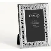 Edzard 2er-Set Bilderrahmen Gubbio (10x15 cm), gehämmert, edel versilbert, anlaufgeschützt, 2 Aufhänger