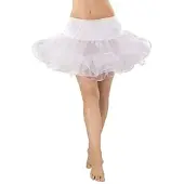 Buttinette Soft-Tüll-Petticoat für Kinder, weiß, 5-lagig