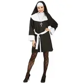 Buttinette Nonnenkostüm "Bernadette" für Damen, kurz