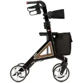 Bischoff & Bischoff Rollator ALEVO m.Rückengurt,Tasche,mokka,