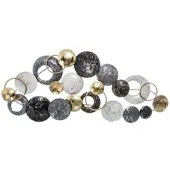 Wellhome - Runde Wanddekoration aus Metall 90,5x6,5x44cm