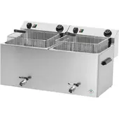 RM GASTRO Groju Elektro Doppel-Fritteuse Friteuse Standgerät 2x 11 Liter 720x420x370mm Fritöse