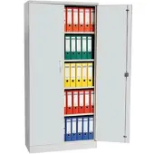 Proregal Aktenschrank Beetle | HxBxT 195x92x42 cm | Silber-Weiß