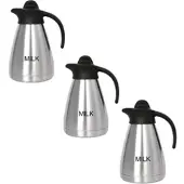 Gastronoble Thermoskanne Olympia MILK | 1 L | Edelstahl und Polypropylen | 4 Kannen