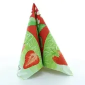 Mank Serviette Airlaid Strawberry, 40 x 40 cm, 50 Stück - Erdbeeren