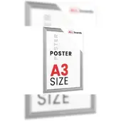Allboards Plakatrahmen, Klapprahmen A3-Format, Silber