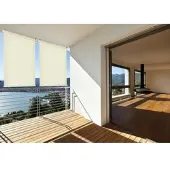 CULEX Sonnenschutz Rollo Aussenrollo Sichtschutz Balkon creme 140x140cm 302660214-VH
