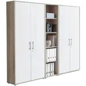 Mid.You Aktenschrank Office Edition Sw Set 10 Weiß/Sonoma Eiche