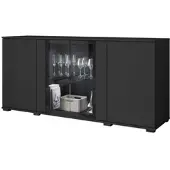 P&b Sideboard Caro ca. 150x70 cm Schwarz