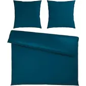 Premium Living Bettwäsche Xenia Uni XXL Blau ca. 200x200cm
