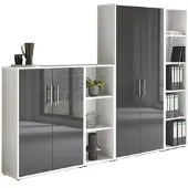 Mid.You Aktenschrank Office Edition Sw Set 4 Weiß/Anthrazit