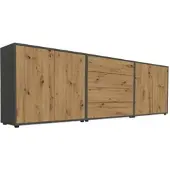 Mid.You Sideboard Mailand Set 5 Anthrazit/Eiche