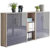 Mid.You Aktenschrank Office Edition Sw Set 8 Eiche/Anthrazit
