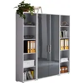 Mid.You Aktenschrank Office Edition Sw Set 3 hoch Grau