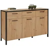 Momax Sideboard Kirikus Schwarz/Eichefarben