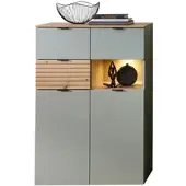 Premium Living Highboard Memphis Grün/Eiche Artisan