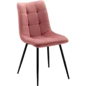Bessagi Home Stuhl Suri Rosa Samt Gepolstert