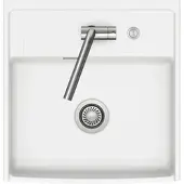 SYSTEMCERAM KeraDomo Elementspüle KENTRO 60 POLAR für AP-Tiefe 60 cm - Excenterbedienung / / Keramikspüle