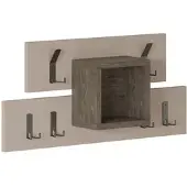 Livetastic Wandgarderobe Lumina ca. 68x32x13 cm Mokka