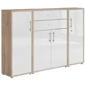 Mid.You Aktenschrank Office Edition Sw Set 16 Sonoma Eiche/Weiß