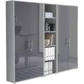 BMG Möbel Aktenschrank Office Edition Sw Set 10 Grau