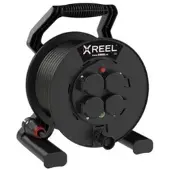 Pce 9250006-p Kabeltrommel XREEL 250 4xSSD nat Shutter 25m 3G1,5 H05RR-F schwarz BA IP54 9250006p