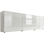 BMG Möbel Sideboard Mailand Set 5 Weiß