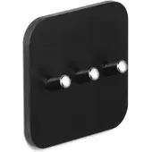 Giese Hakenleiste 10044-02 schwarz, für Waschtische, 3 Haken