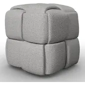 Bessagi Home Hocker Ella Grau Bouclé