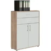 Mid.You Aktenschrank Office Edition Weiß/Sonoma Eiche