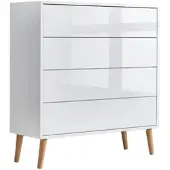 BMG Möbel Kommode Mailand Typ 3 + HF Weiß