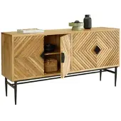 Momax Sideboard Gatsby Hellbraun/ Schwarz ca. 175x90x45cm
