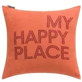 David Fussenegger Kissenhülle Silvretta 'my happy place' 50 x 50 cm Terracotta
