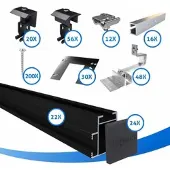 Viessmann Paket PV-Unterkonstruktion Schrägdach, schwarz, für 28 Module