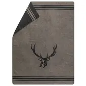 David Fussenegger Kurzflor- Wohndecke Savona 'Platzhirsch' 150 x 200 cm Rauch
