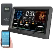INFACTORY Internet-Funk-Wetterstation, UV-Index- & Wettertrend, Außensensor, App