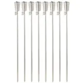 Carlo Milano Edelstahl-Gartenfackel "Amor" im 8er-Set, rostfrei, 280 ml, 110 cm