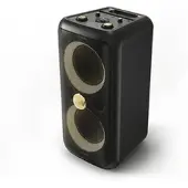PEAQ ICONIC Party 1 PPS 200-RW Speaker, Schwarz mit goldenen Elementen