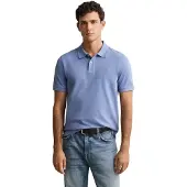 Gant für Herren. 2210 Polo Regular Fit blau (L), Lässig, Kurzarm, Bio-Baumwolle, Nachhaltig
