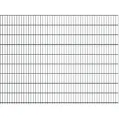 Wellker Doppelstabmattenzaun zum Einbetonieren Rundum-sorglos-Paket Anthrazit Komplettset, Halteplättchen, 12,5 m,1830 mm,8/6/8 mm,gerade