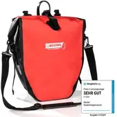 Buchel Wasserdichte Fahrradtasche - Schwarz/Rot
