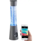 Lunartec Tornado-Lampe mit Lautsprecher, RGB-LEDs, Glitzer, Bluetooth & AUX-In